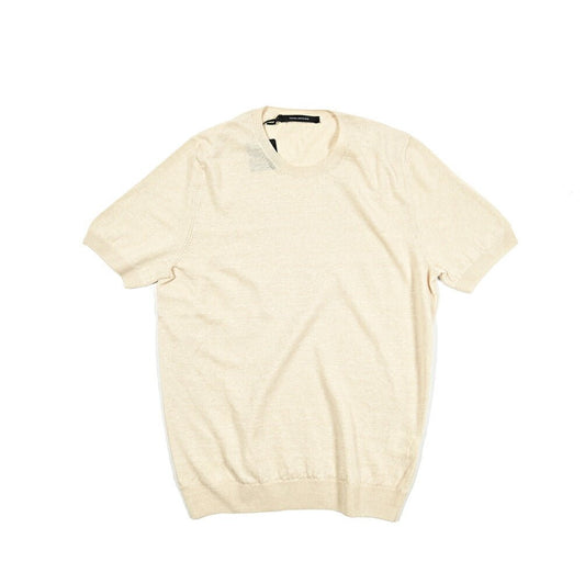 25SS TAGLIATORE リネンコットン 半袖ニットTシャツ｜416403｜GUARDAROBA MILANO OFFICIAL STORE