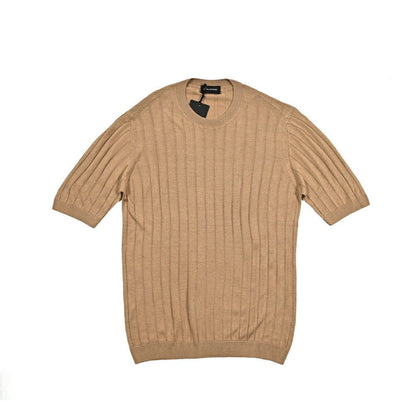 25SS TAGLIATORE シルクレーヨン リブニット半袖Tシャツ｜416402｜GUARDAROBA MILANO OFFICIAL STORE