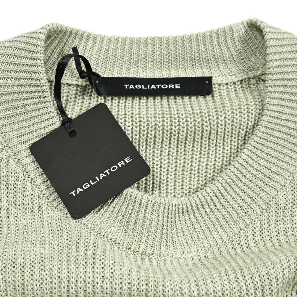 25SS TAGLIATORE リネンコットン 半袖ニットTシャツ｜416326｜GUARDAROBA MILANO OFFICIAL STORE