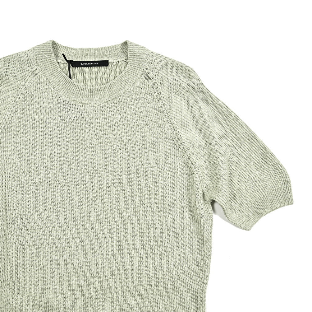 25SS TAGLIATORE リネンコットン 半袖ニットTシャツ｜416326｜GUARDAROBA MILANO OFFICIAL STORE