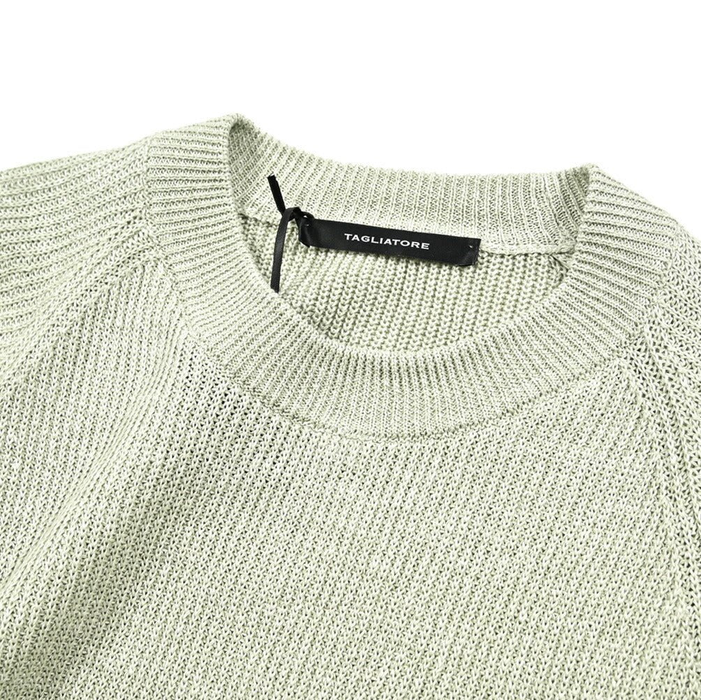 25SS TAGLIATORE リネンコットン 半袖ニットTシャツ｜416326｜GUARDAROBA MILANO OFFICIAL STORE