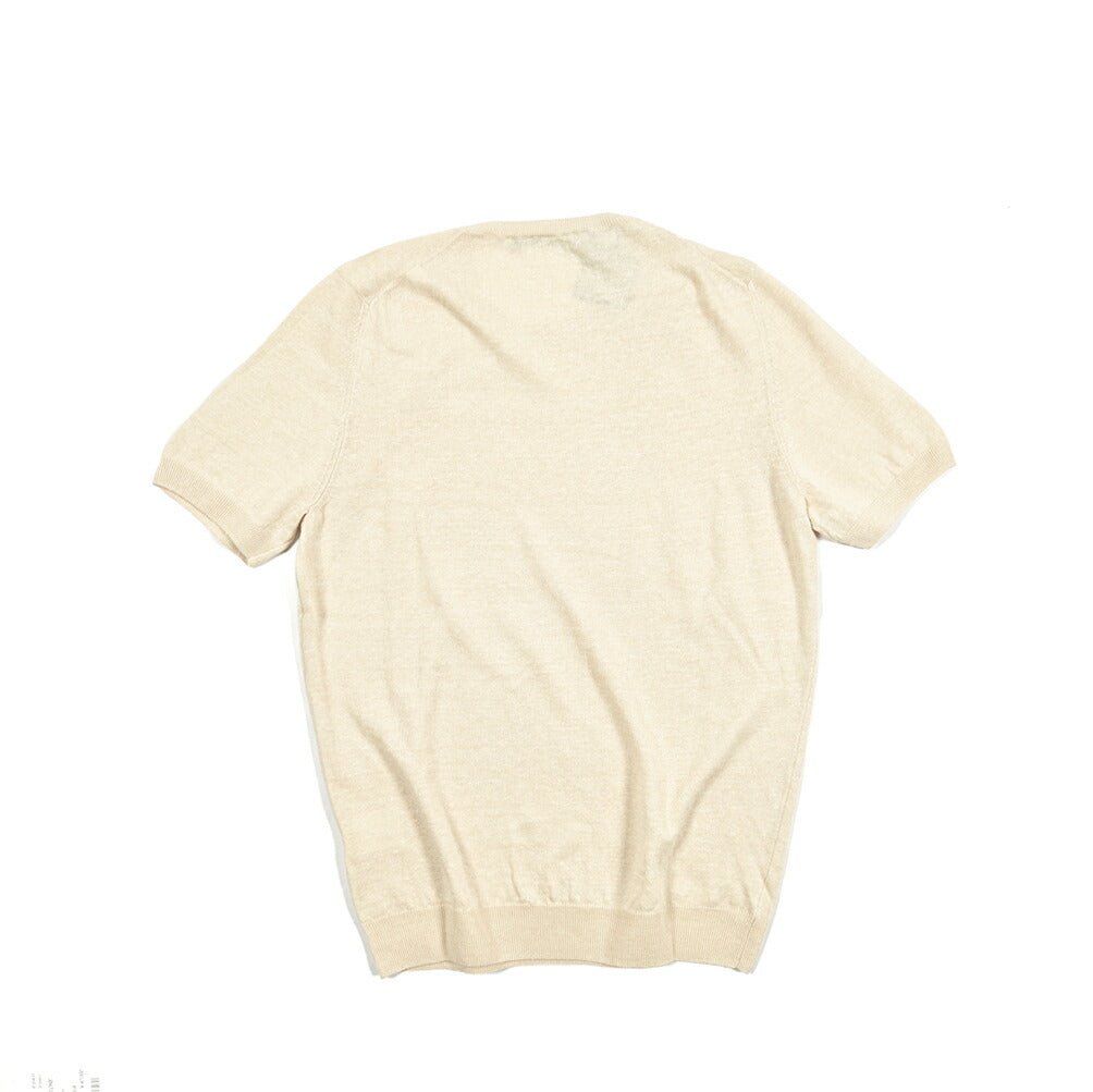 25SS TAGLIATORE リネンコットン 半袖ニットTシャツ｜416403｜GUARDAROBA MILANO OFFICIAL STORE