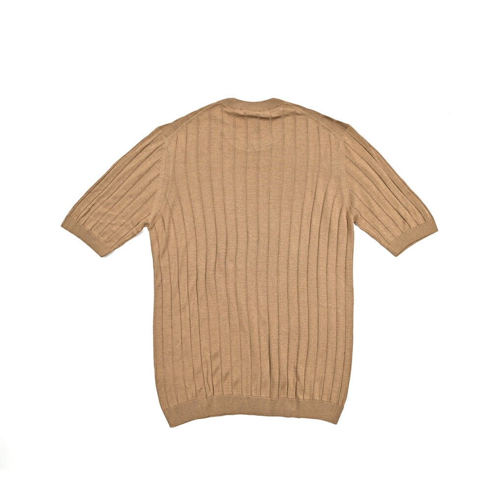25SS TAGLIATORE シルクレーヨン リブニット半袖Tシャツ｜416402｜GUARDAROBA MILANO OFFICIAL STORE
