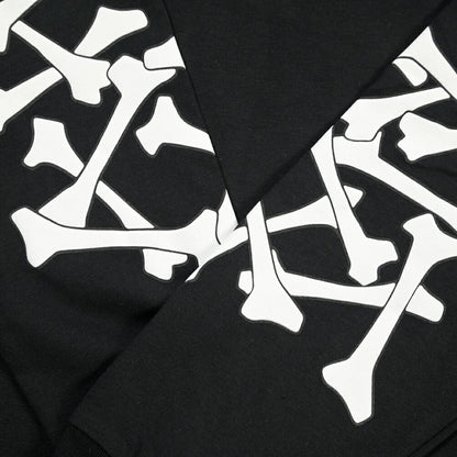26 - 27AW AMIRI “BONES STACKED LONG SLEEVE TEE” コットン100% 長袖ロゴTシャツ ブラック S | GUARDAROBA MILANO OFFICIAL STORE
