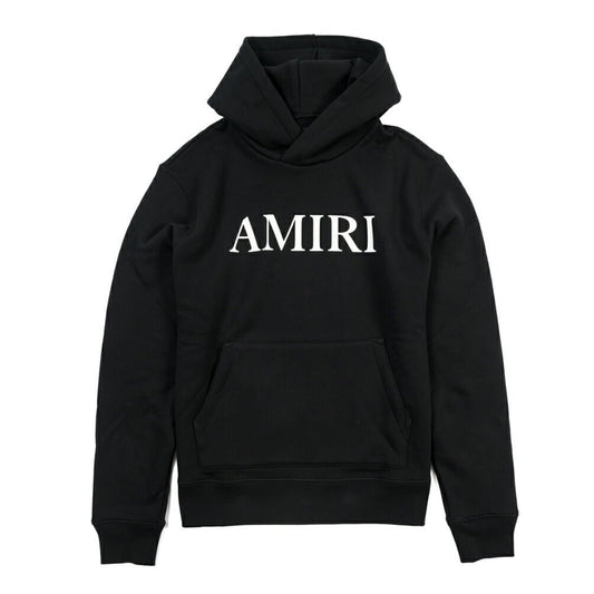 26 - 27AW AMIRI “CORE LOGO HOODIE” コットン100% スウェットロゴフーディー ブラック S | GUARDAROBA MILANO OFFICIAL STORE