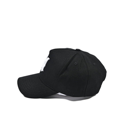 26 - 27AW AMIRI “FULL CANVAS MA HAT” コットン100% ベースボールキャップ / ロゴ刺繍 ブラック 58〜63.5cm×12cm | GUARDAROBA MILANO OFFICIAL STORE