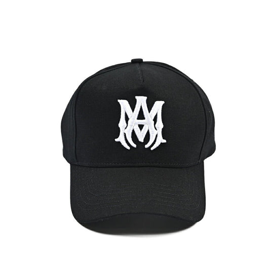 26 - 27AW AMIRI “FULL CANVAS MA HAT” コットン100% ベースボールキャップ / ロゴ刺繍 ブラック 58〜63.5cm×12cm | GUARDAROBA MILANO OFFICIAL STORE