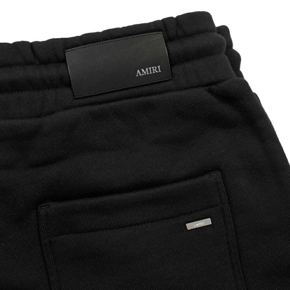 26 - 27AW AMIRI “RELAXED PULL ON SWEATSHORT” コットン100% スウェットロゴショーツ ブラック S | GUARDAROBA MILANO OFFICIAL STORE