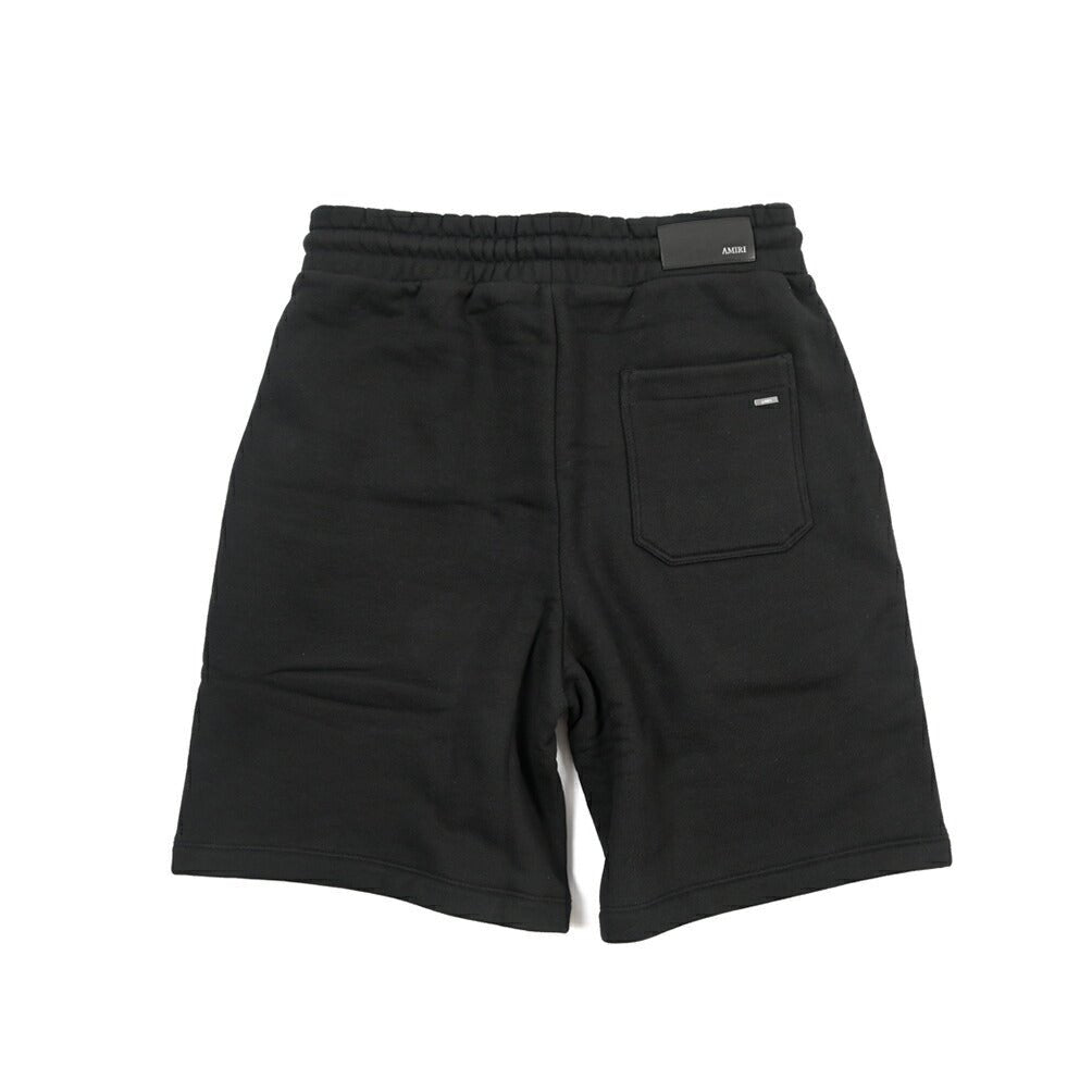 26 - 27AW AMIRI “RELAXED PULL ON SWEATSHORT” コットン100% スウェットロゴショーツ ブラック S | GUARDAROBA MILANO OFFICIAL STORE