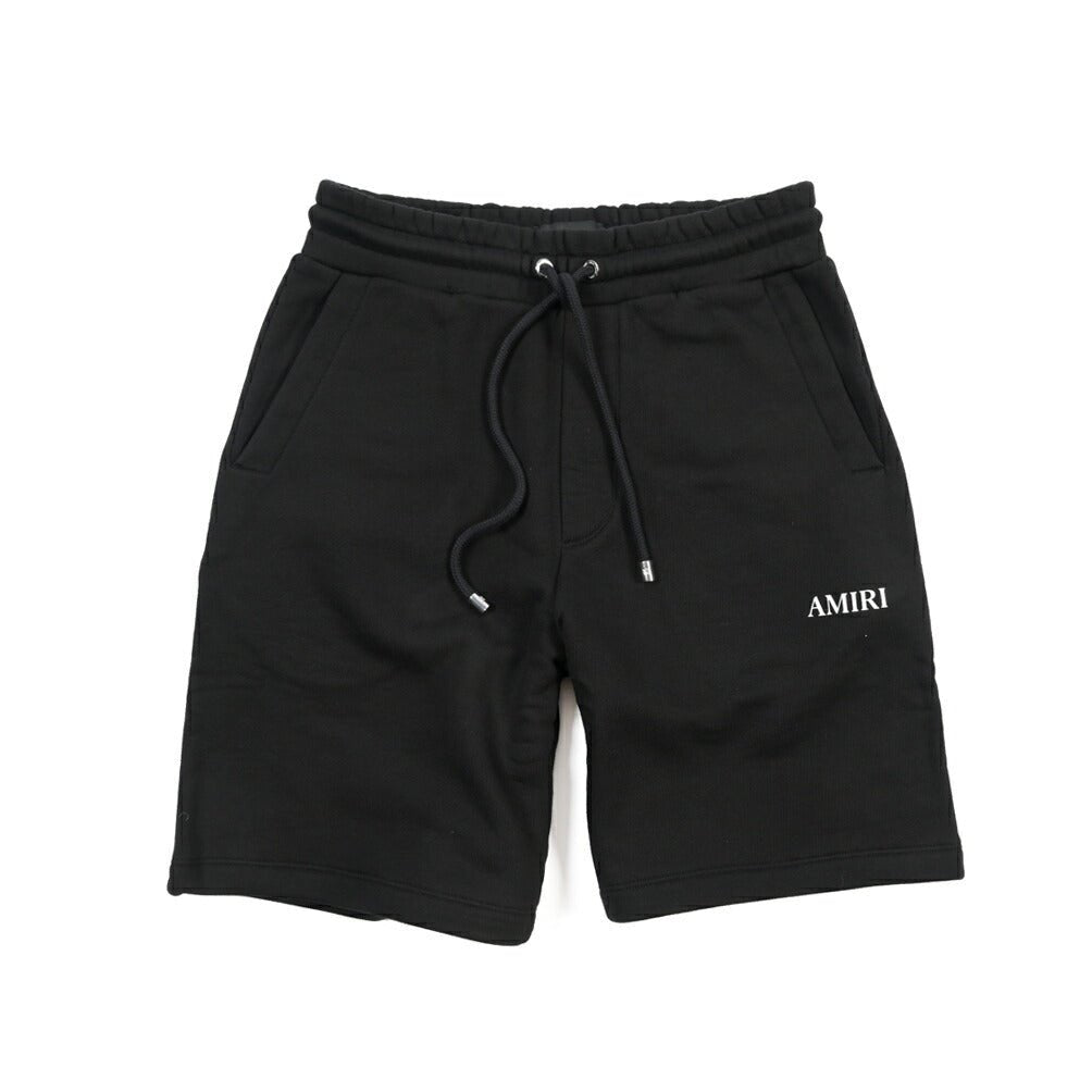 26 - 27AW AMIRI “RELAXED PULL ON SWEATSHORT” コットン100% スウェットロゴショーツ ブラック S | GUARDAROBA MILANO OFFICIAL STORE