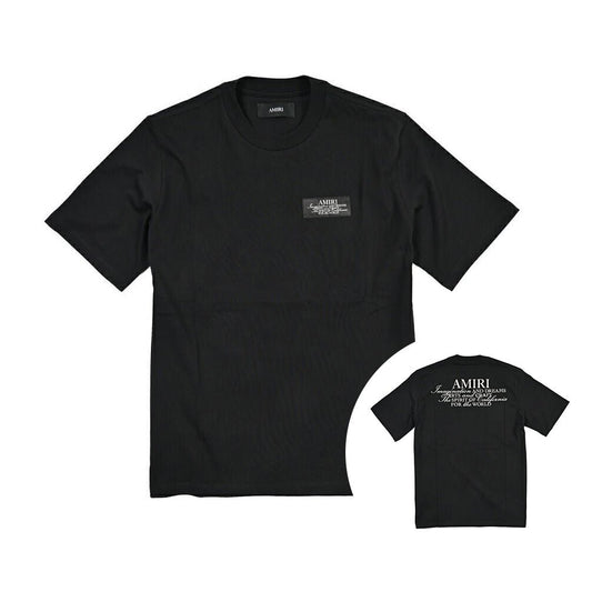 26 - 27AW AMIRI “SPIRIT TEE” コットン100% 半袖ロゴTシャツ ブラック S | GUARDAROBA MILANO OFFICIAL STORE