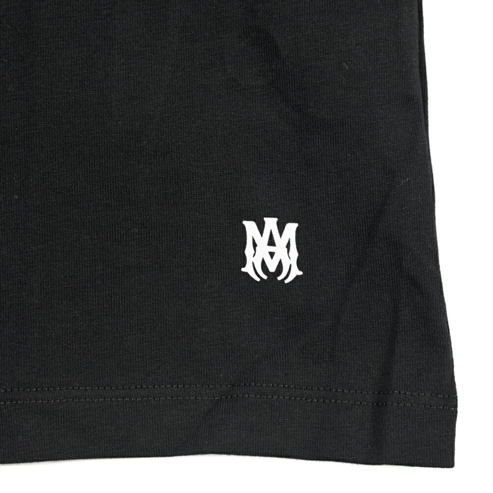 26 - 27AW AMIRI “STAGGERED LOGO TEE” コットン100% 半袖ロゴTシャツ ブラック S | GUARDAROBA MILANO OFFICIAL STORE