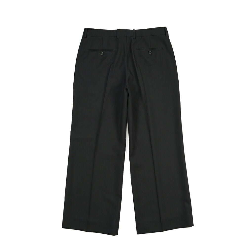 26-27AW CELINE ウール100% ノータックワイドスラックス ブラック 46 | GUARDAROBA MILANO OFFICIAL STORE