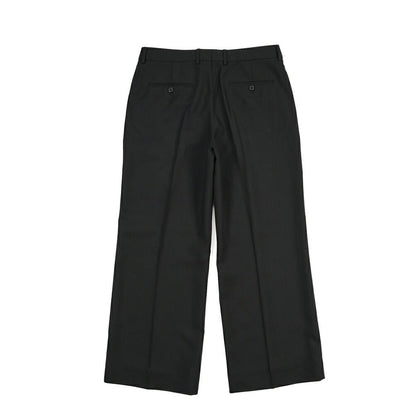 26-27AW CELINE ウール100% ノータックワイドスラックス ブラック 46 | GUARDAROBA MILANO OFFICIAL STORE