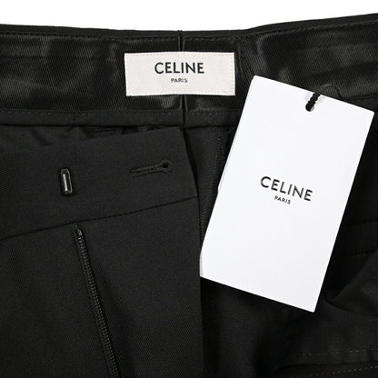 26-27AW CELINE ウール100% ノータックワイドスラックス ブラック 46 | GUARDAROBA MILANO OFFICIAL STORE