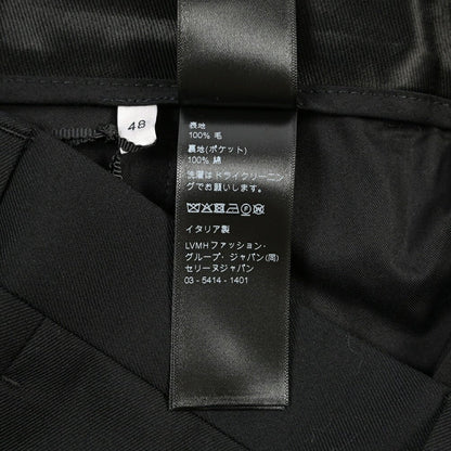 26-27AW CELINE ウール100% ノータックワイドスラックス ブラック 46 | GUARDAROBA MILANO OFFICIAL STORE