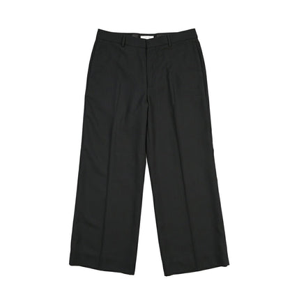 26-27AW CELINE ウール100% ノータックワイドスラックス ブラック 46 | GUARDAROBA MILANO OFFICIAL STORE