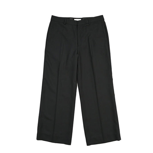 26-27AW CELINE ウール100% ノータックワイドスラックス ブラック 46 | GUARDAROBA MILANO OFFICIAL STORE