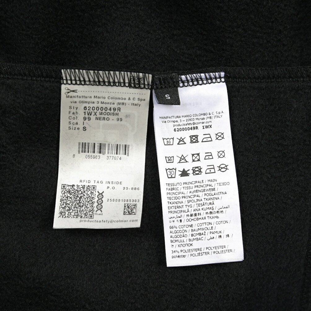 26-27AW COLMAR ORIGINALS スウェットジップパーカー / REGULAR FIT ブラック 46 | GUARDAROBA MILANO OFFICIAL STORE