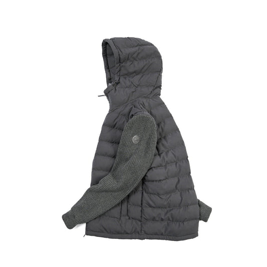 26-27AW COLMAR ORIGINALS 異素材コンビ 中綿入りフーディージャケット / REGULAR FIT ダークグレー 46 | GUARDAROBA MILANO OFFICIAL STORE