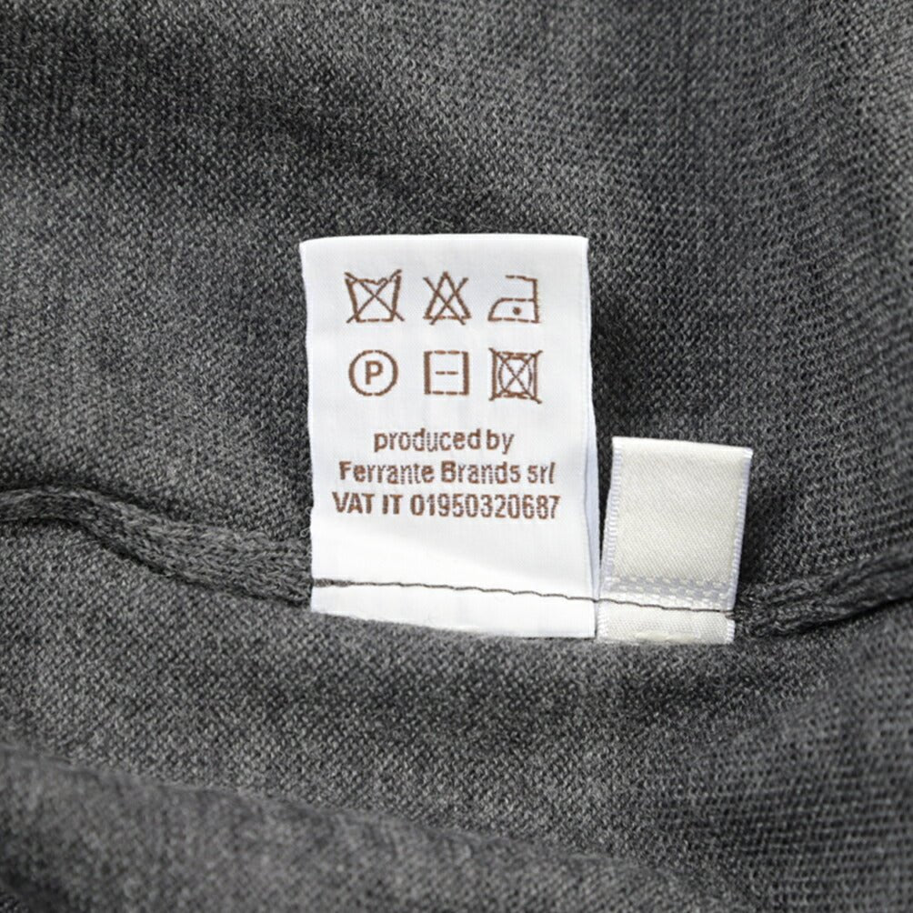 26 - 27AW FILIPPO DE LAURENTIIS メリノウール100% モックネックニットセーター / SUPERFINE 120's グレー 46 | GUARDAROBA MILANO OFFICIAL STORE