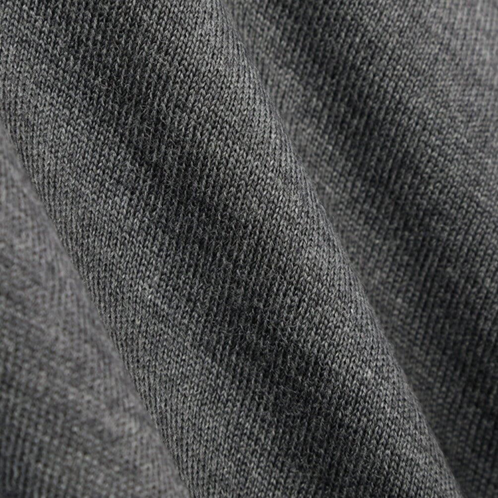26 - 27AW FILIPPO DE LAURENTIIS メリノウール100% モックネックニットセーター / SUPERFINE 120's グレー 46 | GUARDAROBA MILANO OFFICIAL STORE