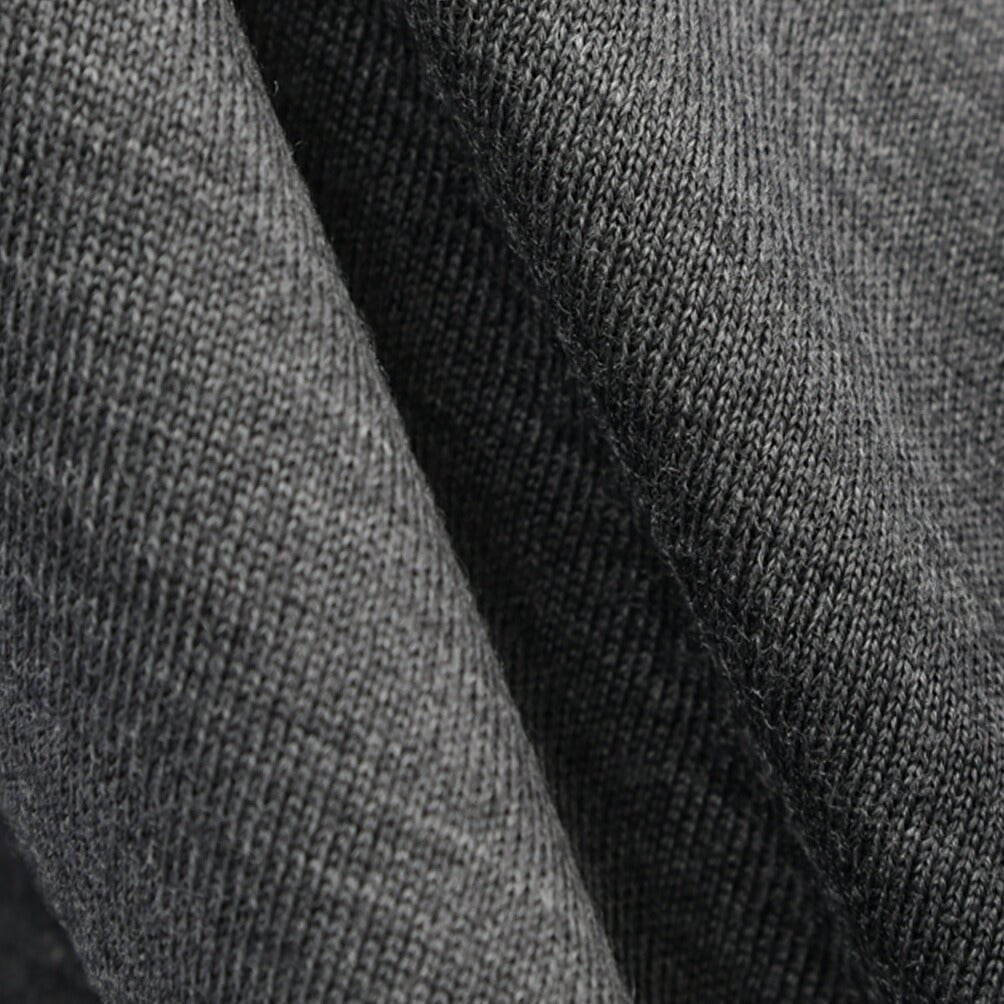 26 - 27AW FILIPPO DE LAURENTIIS メリノウール100% クルーネックニットセーター / SUPERFINE 120's グレー 48 | GUARDAROBA MILANO OFFICIAL STORE