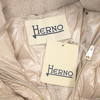 26-27AW HERNO ナイロン100% 異素材コンビダウンジャケット ベージュ 38 | GUARDAROBA MILANO OFFICIAL STORE