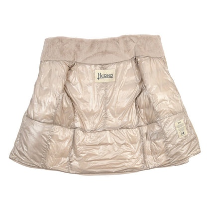 26-27AW HERNO ナイロン100% 異素材コンビダウンジャケット ベージュ 38 | GUARDAROBA MILANO OFFICIAL STORE