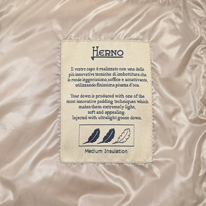 26-27AW HERNO ナイロン100% 異素材コンビダウンジャケット ベージュ 38 | GUARDAROBA MILANO OFFICIAL STORE