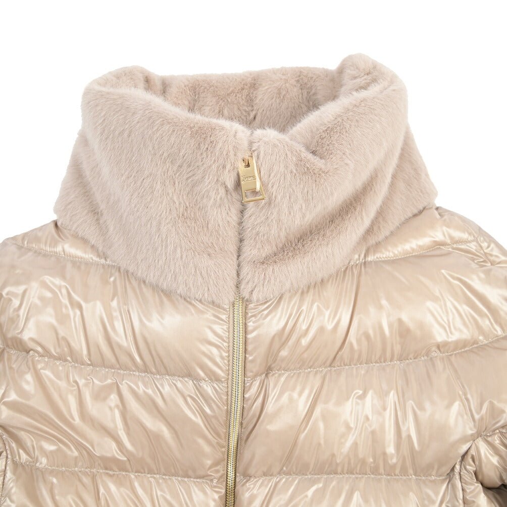 26-27AW HERNO ナイロン100% 異素材コンビダウンジャケット ベージュ 38 | GUARDAROBA MILANO OFFICIAL STORE