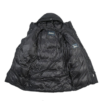26-27AW HERNO POLAR-TECH 撥水ナイロン フード付きダウンコート ブラック 46 | GUARDAROBA MILANO OFFICIAL STORE