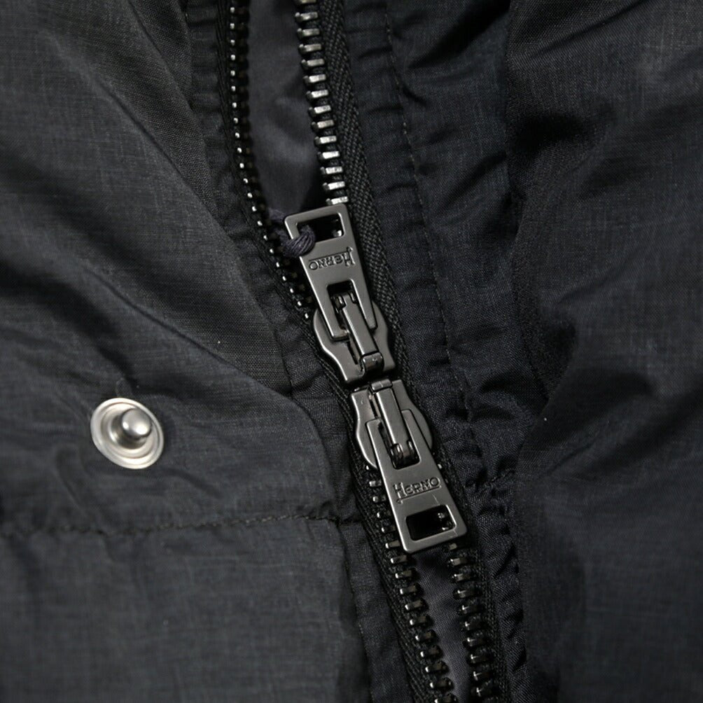26-27AW HERNO POLAR-TECH 撥水ナイロン フード付きダウンコート ブラック 46 | GUARDAROBA MILANO OFFICIAL STORE