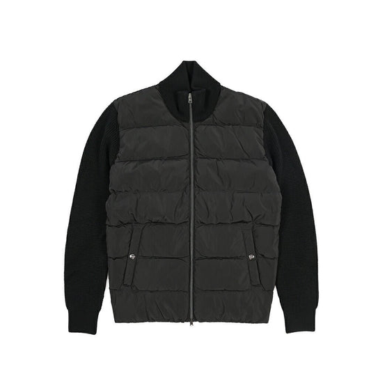 26-27AW HERNO 異素材コンビ ボンバージャケット / REGULAR FIT ブラック 46 | GUARDAROBA MILANO OFFICIAL STORE
