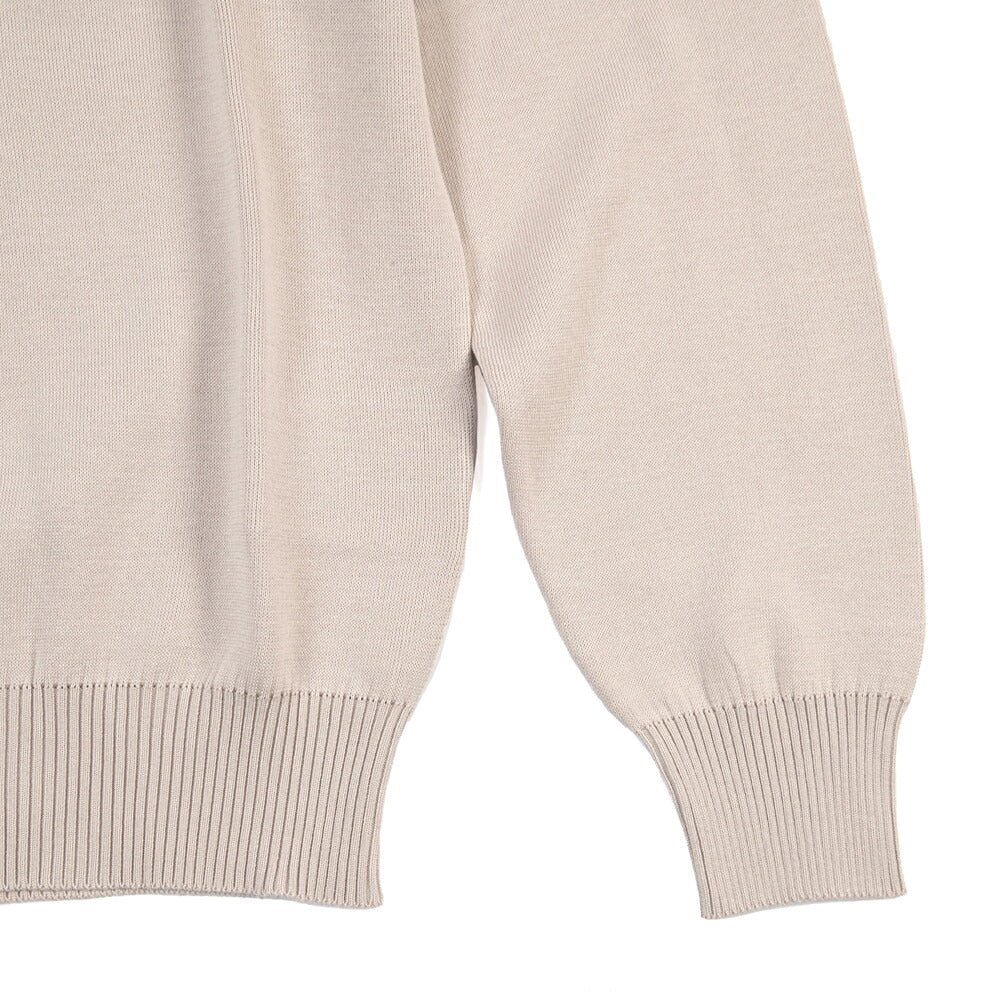 26-27AW HERNO “RESORT” コットン100% フード付きニットセーター ベージュ 44 | GUARDAROBA MILANO OFFICIAL STORE