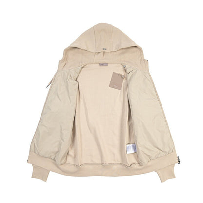 26-27AW HERNO Resort 異素材コンビ 中綿フード付きブルゾン ベージュ S | GUARDAROBA MILANO OFFICIAL STORE