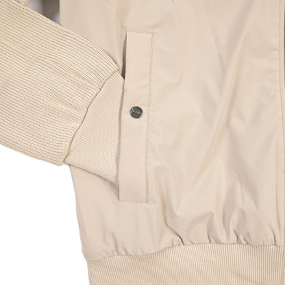 26-27AW HERNO Resort 異素材コンビ 中綿フード付きブルゾン ベージュ S | GUARDAROBA MILANO OFFICIAL STORE