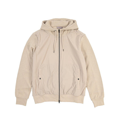 26-27AW HERNO Resort 異素材コンビ 中綿フード付きブルゾン ベージュ S | GUARDAROBA MILANO OFFICIAL STORE