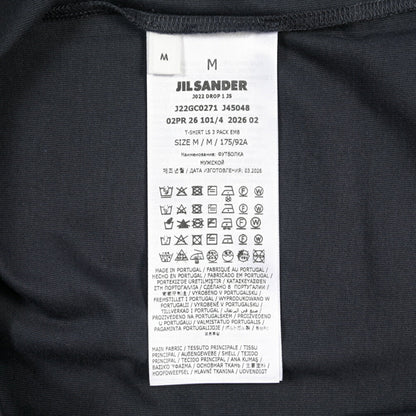 26-27AW JIL SANDER オーガニックコットン100% 長袖3パックTシャツ ネイビー(MIDNIGHT) S | GUARDAROBA MILANO OFFICIAL STORE