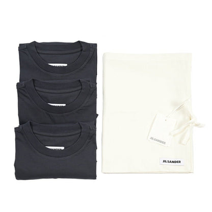 26-27AW JIL SANDER オーガニックコットン100% 長袖3パックTシャツ ネイビー(MIDNIGHT) S | GUARDAROBA MILANO OFFICIAL STORE