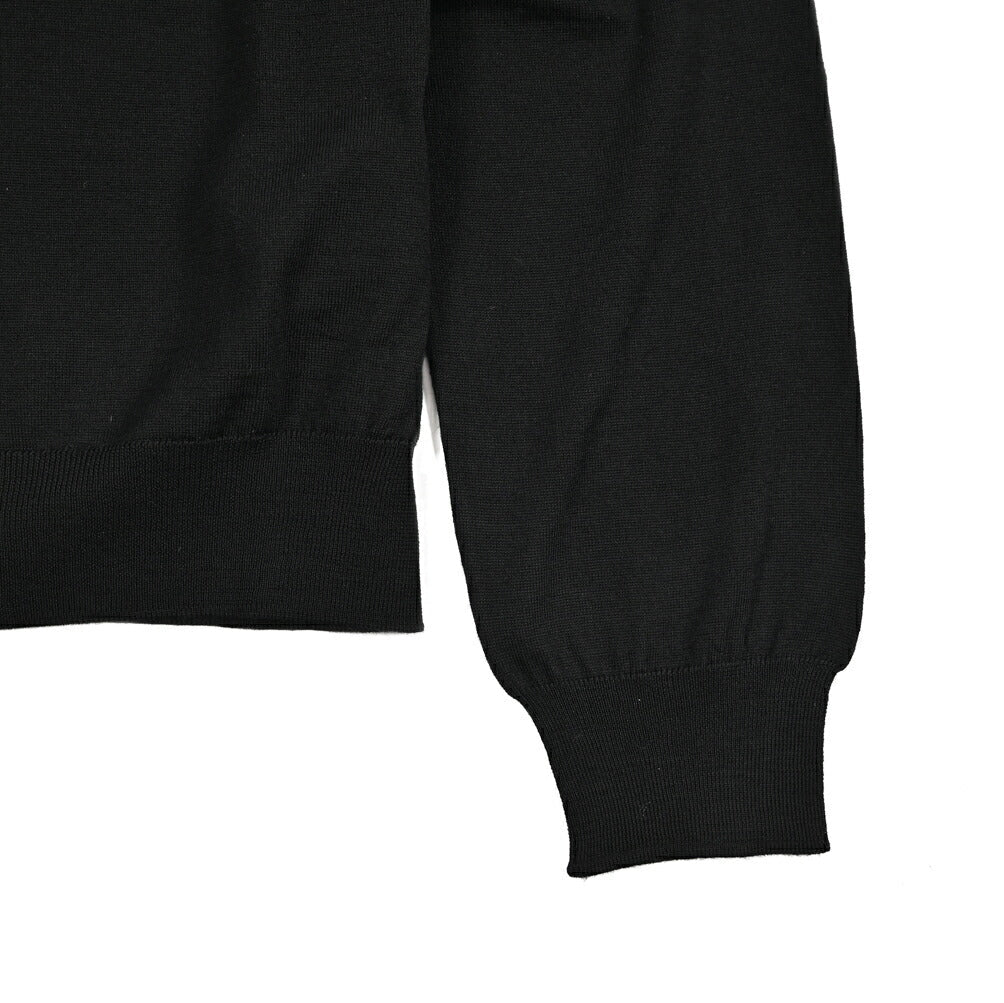 26-27AW JIL SANDER メリノウール100% ハイゲージニットセーター ブラック(BLACK) 46 | GUARDAROBA MILANO OFFICIAL STORE