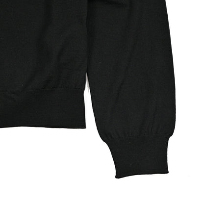 26-27AW JIL SANDER メリノウール100% ハイゲージニットセーター ブラック(BLACK) 46 | GUARDAROBA MILANO OFFICIAL STORE
