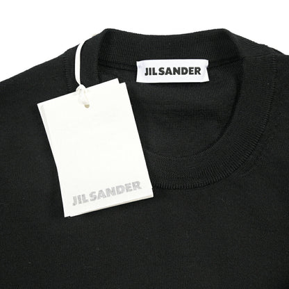 26-27AW JIL SANDER メリノウール100% ハイゲージニットセーター ブラック(BLACK) 46 | GUARDAROBA MILANO OFFICIAL STORE