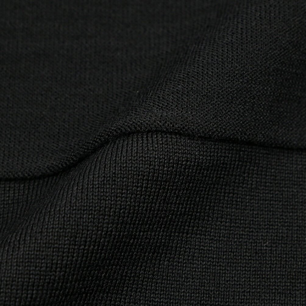 26-27AW JIL SANDER メリノウール100% ハイゲージニットセーター ブラック(BLACK) 46 | GUARDAROBA MILANO OFFICIAL STORE