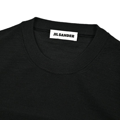 26-27AW JIL SANDER メリノウール100% ハイゲージニットセーター ブラック(BLACK) 46 | GUARDAROBA MILANO OFFICIAL STORE