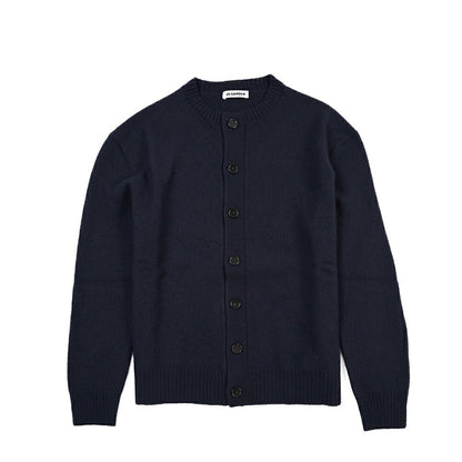 26-27AW JIL SANDER メリノウール100% ミドルゲージニットカーディガン ネイビー(MIDNIGHT) 46 | GUARDAROBA MILANO OFFICIAL STORE