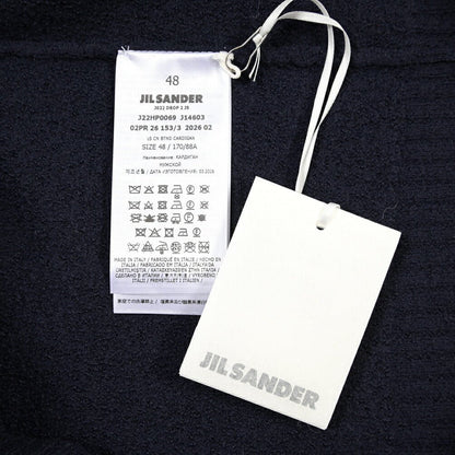 26-27AW JIL SANDER メリノウール100% ミドルゲージニットカーディガン ネイビー(MIDNIGHT) 46 | GUARDAROBA MILANO OFFICIAL STORE