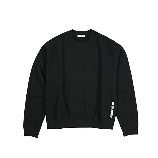 26-27AW JIL SANDER コットン100% 裏起毛スウェットシャツ / RELAX FIT ブラック(BLACK) S | GUARDAROBA MILANO OFFICIAL STORE