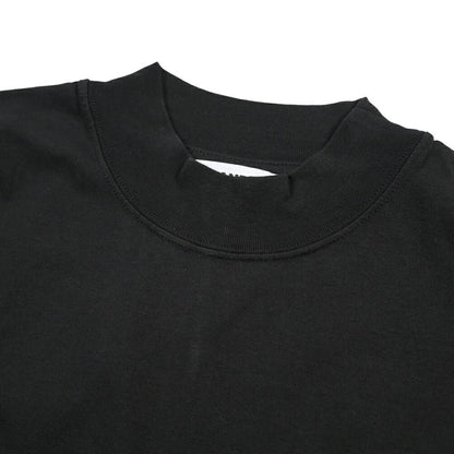 26-27AW JIL SANDER コットン100% 長袖モックネックTシャツ / BOXY FITT ブラック(BLACK) S | GUARDAROBA MILANO OFFICIAL STORE