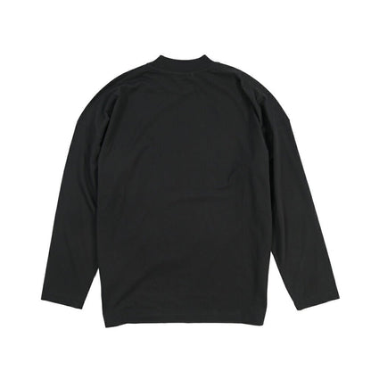 26-27AW JIL SANDER コットン100% 長袖モックネックTシャツ / BOXY FITT ブラック(BLACK) S | GUARDAROBA MILANO OFFICIAL STORE